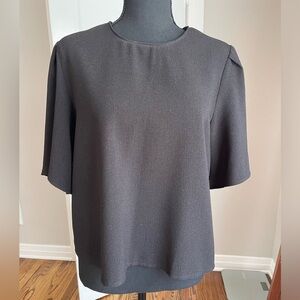 Black Flared Sleeve Tee